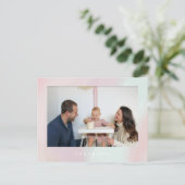 Pastel Anniversaire Merci Photo Carte postale (Debout devant)