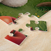 Pastel Apple Girl avec chiot - Puzzle amusant pour (Côté)