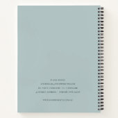 PASTEL AQUA BLUE BLUSH PINK SEWWING MACHINE TAILOR NOTITIEBOEK (Achterkant)