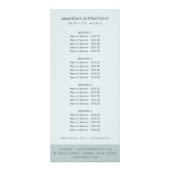 PASTEL AQUA GREEN PINK SEWWWWING MACH PRICE SERVIC RECLAMEKAART (Voorkant)