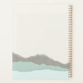 Pastel Aqua Grey Kraft Mountain Wave Tordu Edge (Dos)