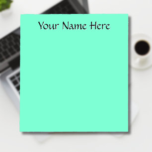 Pastel Aqua Unieke Gepersonaliseerde Leraar Gesche Notitieblok