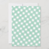 Pastel Aquarelle Arbres Green Plaid Carte de Noël (Dos)