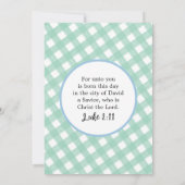 Pastel Aquarelle Arbres Green Plaid Carte de Noël (Dos)