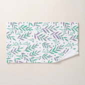 Pastel aquarelle branches pourpre et vert (Serviette à main)