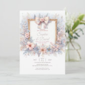 Pastel Aquarelle Faire-part de mariage (Debout devant)