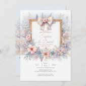 Pastel Aquarelle Faire-part de mariage (Devant / Derrière)