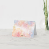 Pastel Aquarelle Florale Mariage Carte de remercie (Dos)