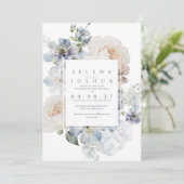 Pastel Aquarelle Florale Printemps Invitation de m (Debout devant)