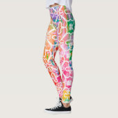 Pastel Aquarelle Motif Leggings (Gauche)
