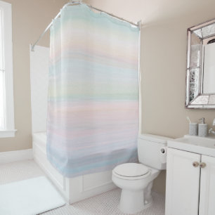 Pastel Aquarelle Motif rideau de douche