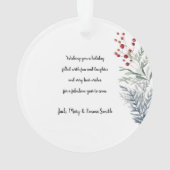 Pastel Aquarelle Rustique Winter Botanique Photo (dos)