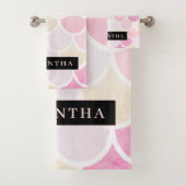 Pastel Aquarelle Sirène Motif avec nom (En situation)