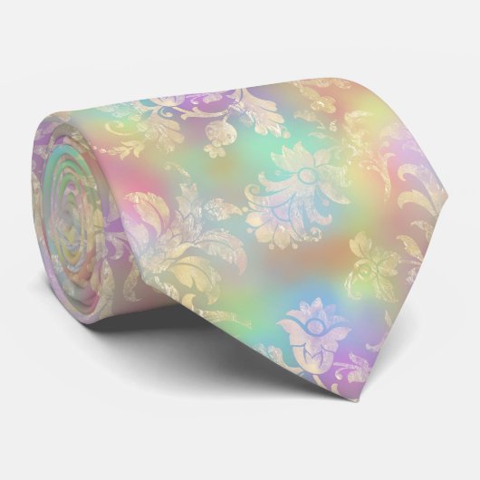 Pastel Arc-en-ciel avec Cravate Gold Flourt (Roulé)