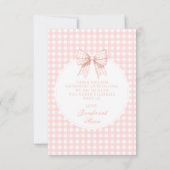 Pastel arc rose baby shower photo merci cartes (Dos)