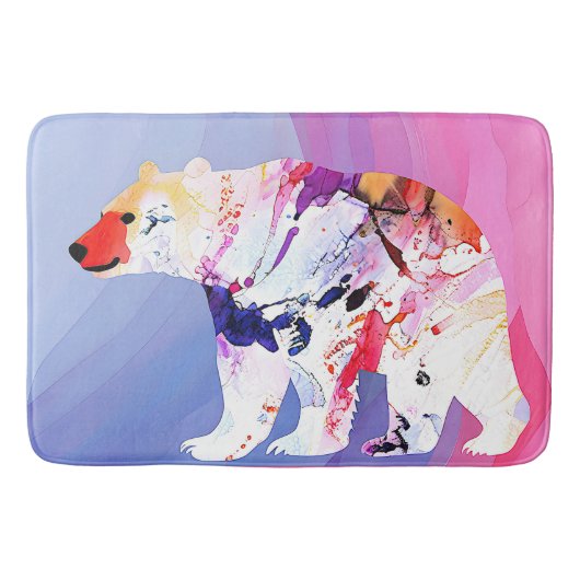 Pastel Arctic Explorer in aquarel Badmat (Voorkant)