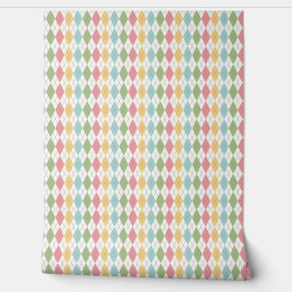 Pastel Argyle Pattern Behang