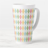 Pastel Argyle Pattern Latte Mok (Rechterhoek)