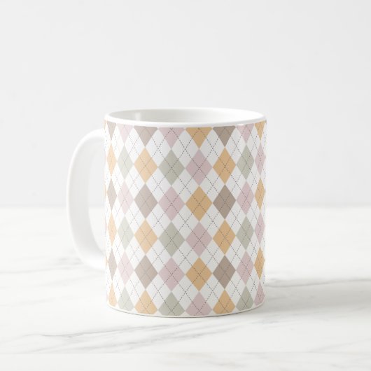 Pastel Argyle Pattern Mok (Voorkant links)