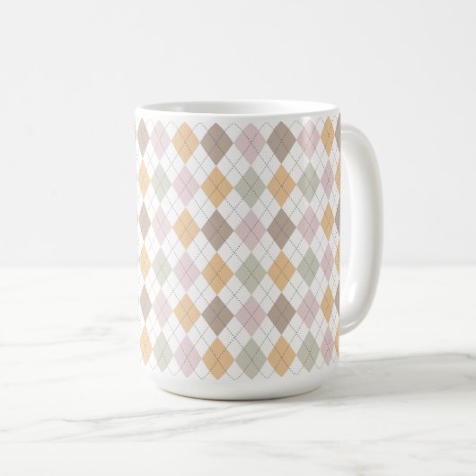 Pastel Argyle Pattern Mok (Voorkant rechts)
