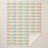Pastel Argyle Pattern Sherpa Deken (Voorkant)