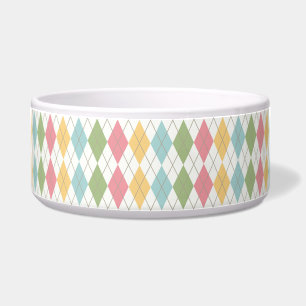Pastel Argyle Pattern Voerbakje