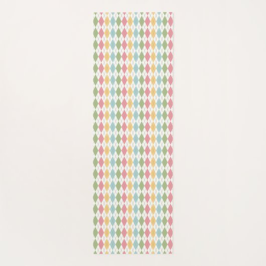 Pastel Argyle Pattern Yogamat (Achterkant)
