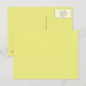 Pastel arrière - plan jaune sur une carte postale (Devant / Derrière)