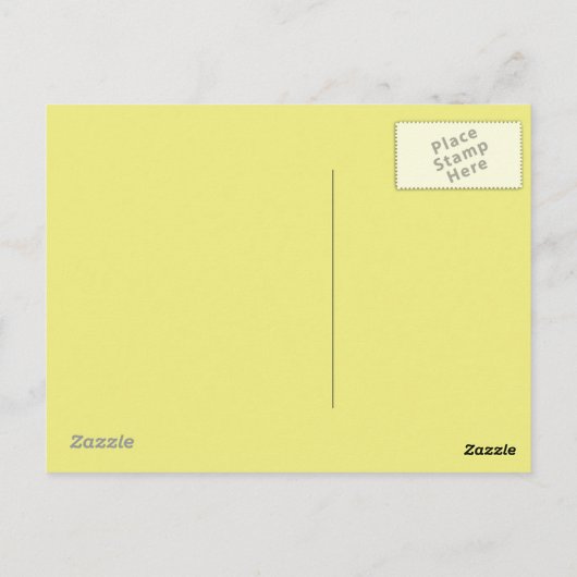 Pastel arrière - plan jaune sur une carte postale (Dos)