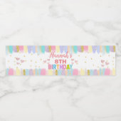 Pastel Art Party Anniversaire Fête Étiquette boute (Étiquettes simples)