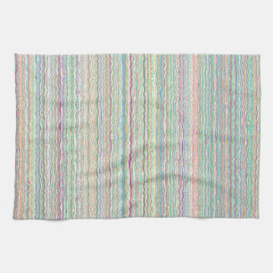 Pastel Art Stripes Custom Kitchen Towel Theedoek