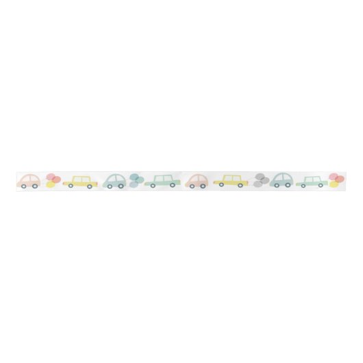Pastel auto parade ballon lint (Voorkant)