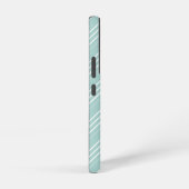 Pastel baby blue Chevron Pattern - Script Name Samsung Galaxy Hoesje (Rechterkant)