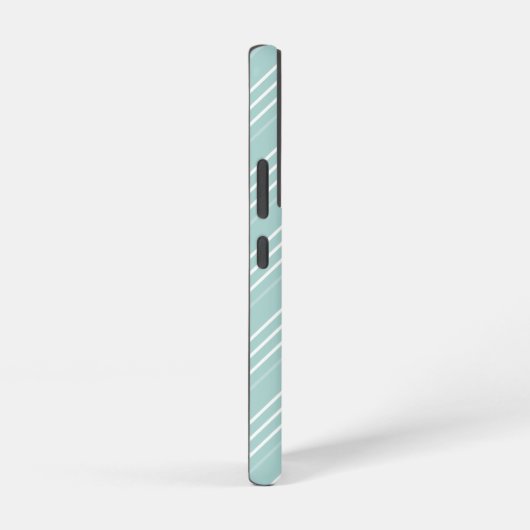 Pastel baby blue Chevron Pattern - Script Name Samsung Galaxy Hoesje (Rechterkant)
