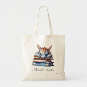 *~* Pastel Baby Dragon LEZEN verslindend BOEK AP88 Tote Bag