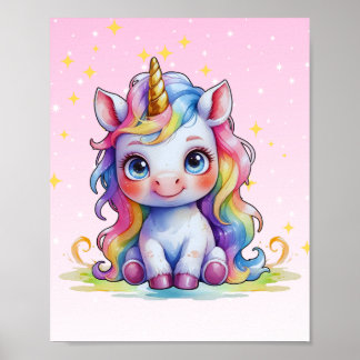 Pastel Baby Eenhoorn Print