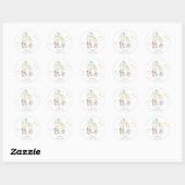 Pastel Baby Elephant Merci Sticker Faveurs (Feuille)