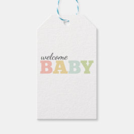 Pastel baby gunst/cadeau labels, genderneutraal cadeaulabel
