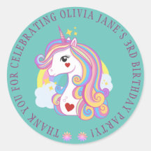 Pastel Babyblauwe Aangepaste Tekst Cute Unicorn Re