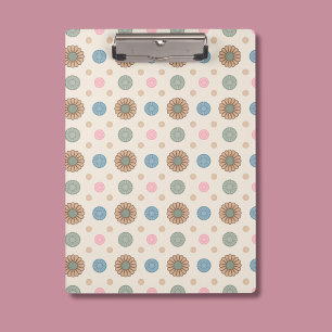Pastel Babylonische geïnspireerde bloemmotief Klembord