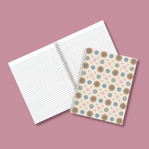 Pastel Babylonische geïnspireerde bloemmotief Notitieboek
