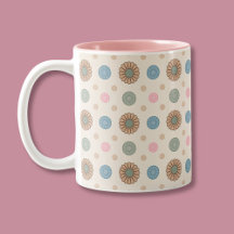 Pastel Babylonische geïnspireerde bloemmotief