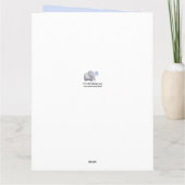 Pastel Baby's Schattigee olifant 1e Verjaardag Ver Kaart (Achterkant)