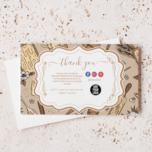 Pastel Bakery Branding Bedankkaart