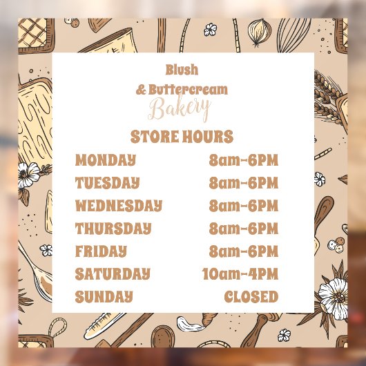 Pastel Bakery Branding Raamsticker (Vel 2)