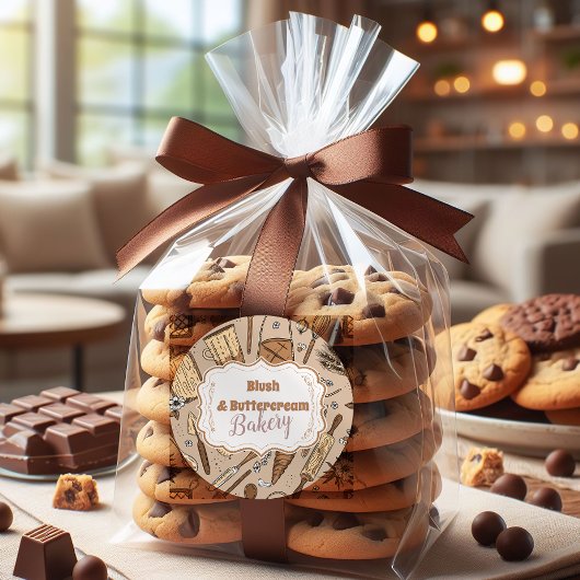 Pastel Bakery Branding Ronde Sticker