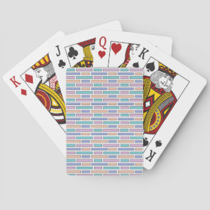 Pastel Bakstenen Mozaïek Pokerkaarten