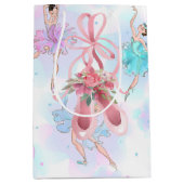 Pastel Ballet dansers Medium Cadeauzakje (Voorkant)
