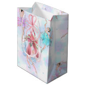 Pastel Ballet dansers Medium Cadeauzakje (Achterkant Gekanteld)