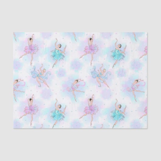 Pastel Ballet dansers Tissuepapier (Voorkant)